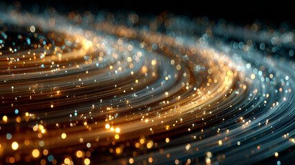 Wall Mural - EPS10. Neon blurry circles at motion . Vector swirl trail effect . Abstract luminous rings slow shutter speed effect . Bokeh glitter round shapes . lights at motion exposure