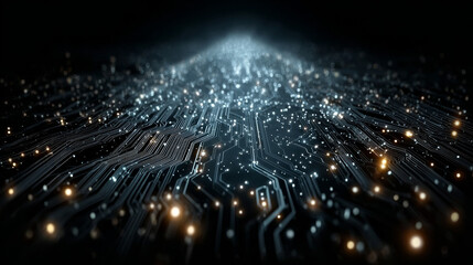 eps1O. Dark blue color Light Abstract pixels Technology background for computer graphic website internet. circuit board. text box.