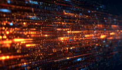 Abstract digital neural network structure visualization with glowing lines futuristic artificial intelligence connections deep learning design