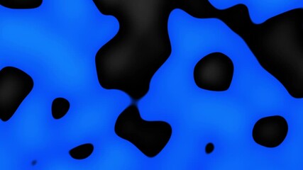 Wall Mural - 3D animation - Dark blue abstract background of a smooth wavy shape with looped motion