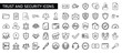 © ganesh106 - Trust and Security line art Icon set. Simple Line Art Icons, Black on White