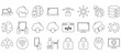 © karina - Computing line icon set – Includes computer, technology, digital, cloud, network and ai. Editable stroke. Vector illustration.