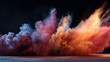 © Nattapol - Abstract splash of powder pigment in motion, captured mid-air with strong backlight