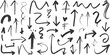© AIcon Star - ink brush hand drawn arrows vector collection black sketch directional icons for graphic design and educational use