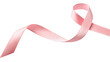 © SUHEL AHMED - Elegant pink ribbon symbolizing breast cancer awareness, isolated on transparent background