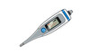 © Joko - Digital thermometer displaying a high fever temperature reading of 37.5 degrees Celsius indicator for illness