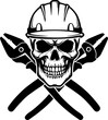 © hacero - Iron Worker Skull with Hard Hat Vector File,Ironworker Vector,PLier Vector,Commercial-Personal Use,Cricut,Silhouette Cameo,Vinyl Decal