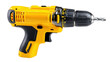 © CStock - Powerful yellow cordless drill for various construction and DIY tasks, isolated on a white background.