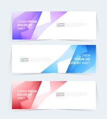 Wall Mural - Geometric banner design with Vector presentation template.