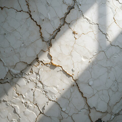 white marble slab illuminated soft diffused natural light highlighting chunky texture geological