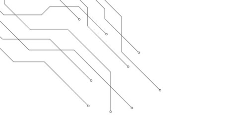 Wall Mural - web circuit board techno banner. eps10 vector illustration.