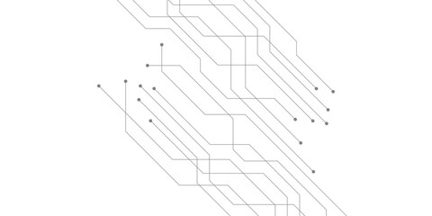 Wall Mural - web circuit board techno banner. eps10 vector illustration.