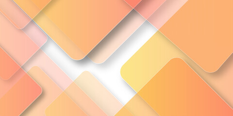 Wall Mural - Modern luxury pattern of geometric white and orange color background . vector illustration technology background with shadow. seamless white geometric lines luxury shapes, vector background.