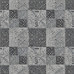 Seamless Pattern, Abstract geometric pattern with squares and cross lines in grayscale colors design Stock royalty free.
