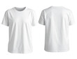 © shahar - White casual t-shirt, front and back view on transparent background