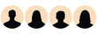 © Hike Studio 786 - Group of people or group of users .friends flat icon for apps and websites. people icon image. Monochrome icon. People portraits vector illustration. profile picture User. Collection of male  female