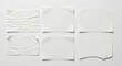 © homan - A collection of blank, creased and worn stickers.