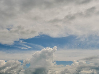 Wall Mural - Dramatic cloudy blue sky. Nature background for design and sky replacement.