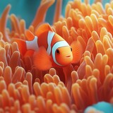 Clownfish in anemone (2)