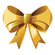 © SabithaRani - A golden ribbon bow with a shiny metallic look, a festive and elegant icon for gifts, holiday decor, and celebrations.
