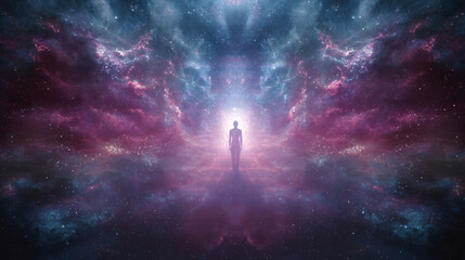 Wall Mural - space background with stars