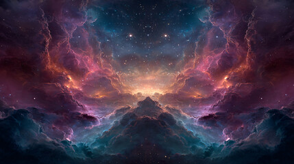 Wall Mural - northern lights in space