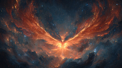Wall Mural - fire in the sky