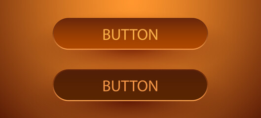 Rectangle isolated button set. Vector illustrator