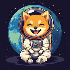  Cute dog astronaut in space (21)