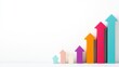 © อาริษา วันดี - Colorful Growth Arrows Representing Business Success and Progress