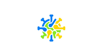 highresolution transparent png colorful network icon isolated on transparent background perfect for web design app development and presentation graphics