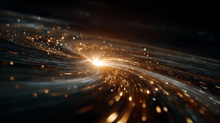 Wall Mural - energy vortex in space: a mesmerizing visualization of a cosmic energy vortex swirling through the v
