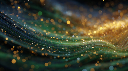 Wall Mural - abstract wave with bokeh: an abstract image captures a swirling wave of vibrant colors and blurred b