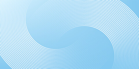 Wall Mural - Abstract minimalist banner background, pastel colorful, blue and white gradations. Circle effect style art