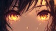 © FiDIO - A striking anime eyes illustration filled with emotion and delicate detail, glowing with expression