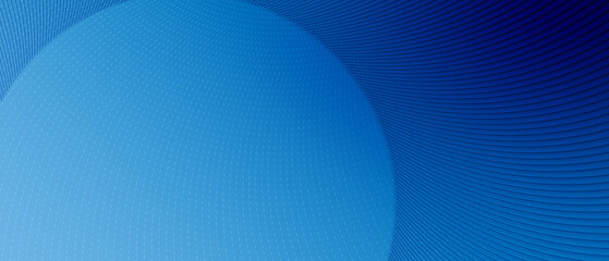 Wall Mural - Abstract halftone background of small dots and wavy lines in blue background
