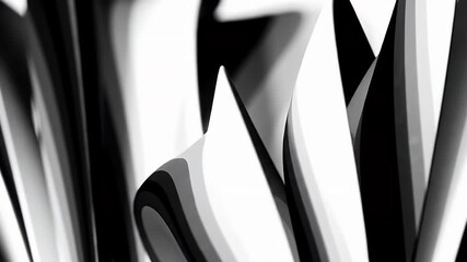 Abstract Shapes of Gray and White Layers with Light and Shadow Minimalist Aesthetic Composition
