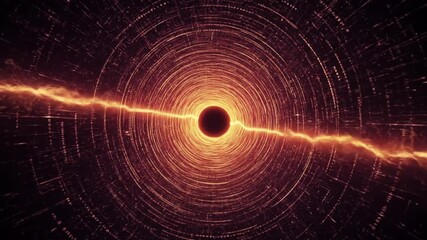 Dynamic digital tunnel with data streams and energy surge, futuristic technology concept