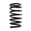 © Raudah - A black, vertically oriented coil spring.  Smooth,  glossy,  and detailed rendering