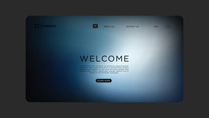 Modern website interface with welcome message and navigation for seamless user engagement and exploration