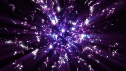 Wall Mural - Abstract Fantasy Background Shiny Particles Dust Rays And Energy Flow Loop
