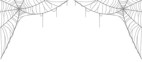 Spider web Halloween frame, dividers. vector eps. vector illustration of a halloween background