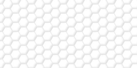 Wall Mural - minimal abstract white hexagonal background. luxury white pattern. futuristic grid honeycomb mosaic 