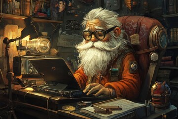 Programmer working, programmer focused on coding at a computer