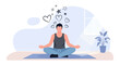 © RYAN - Man meditates at home for mental clarity and overall well-being and peacefulness
