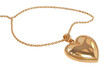 © Hub - Shiny Gold Heart Pendant Necklace, Isolated on White Transparent Background