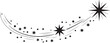 © AIcon Star - monochrome comet vector art with eight pointed star and cascading sparkles