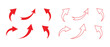 © Moin - Red Hand Drawn Arrow Set Pointing Up on Transparent Background
