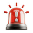 © yazar pic - alarm alert security sign for dangerous workplace 3d icon illustration render design