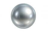Metallic silver sphere reflecting light, symbolizing innovation, luxury, and cutting-edge technology against transparent backdrop